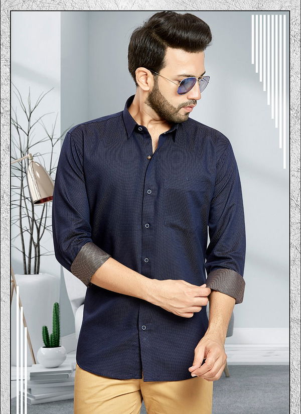 Outluk 1428 Regular Wear Cotton Satin Wholesale Mens Shirt Collection 